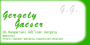gergely gacser business card